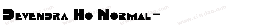 Devendra Ho Normal字体转换